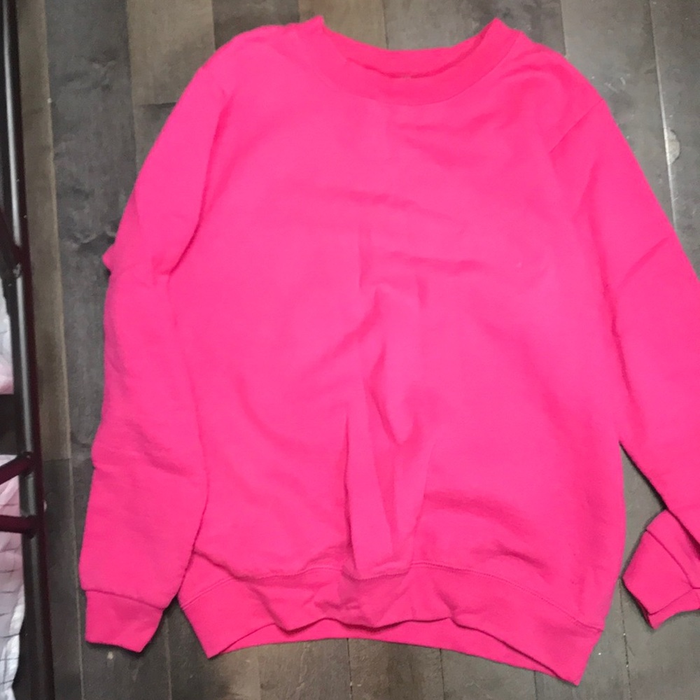 Hot pink sweatshirt!